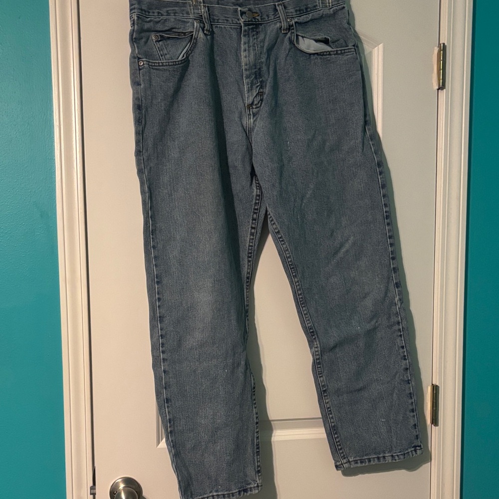 Vintage Wrangler Men's Relaxed Fit Gray Jeans